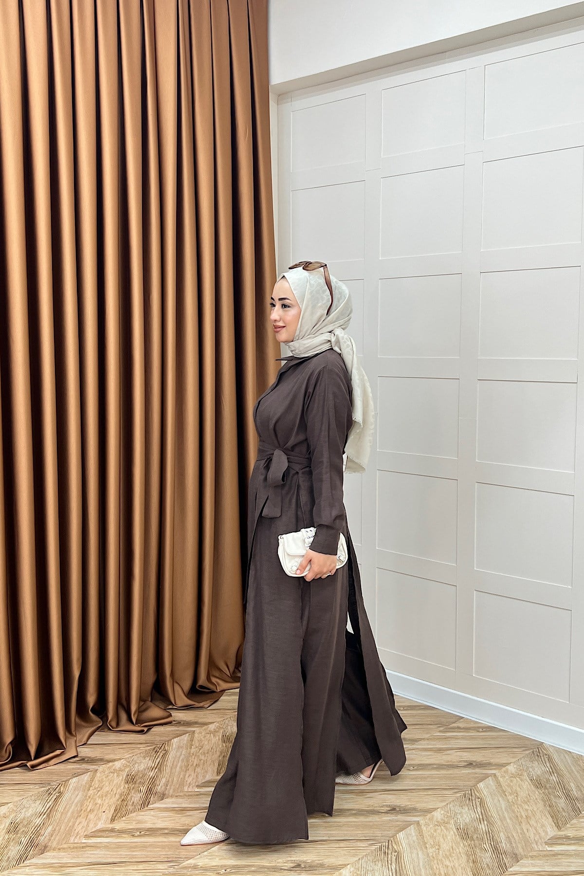 Laura İkili Takım Kahverengi