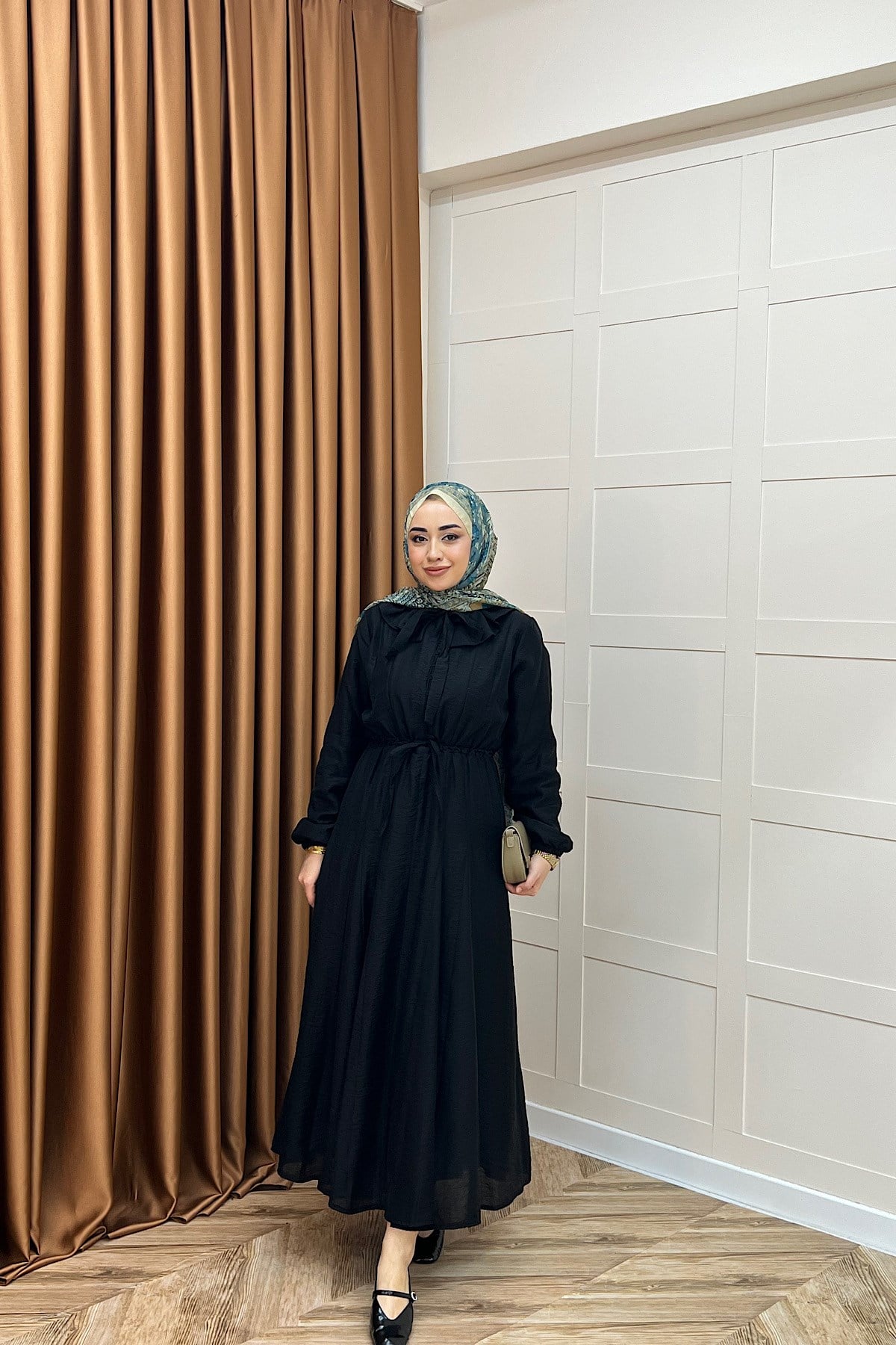 Lena Vual Elbise Siyah