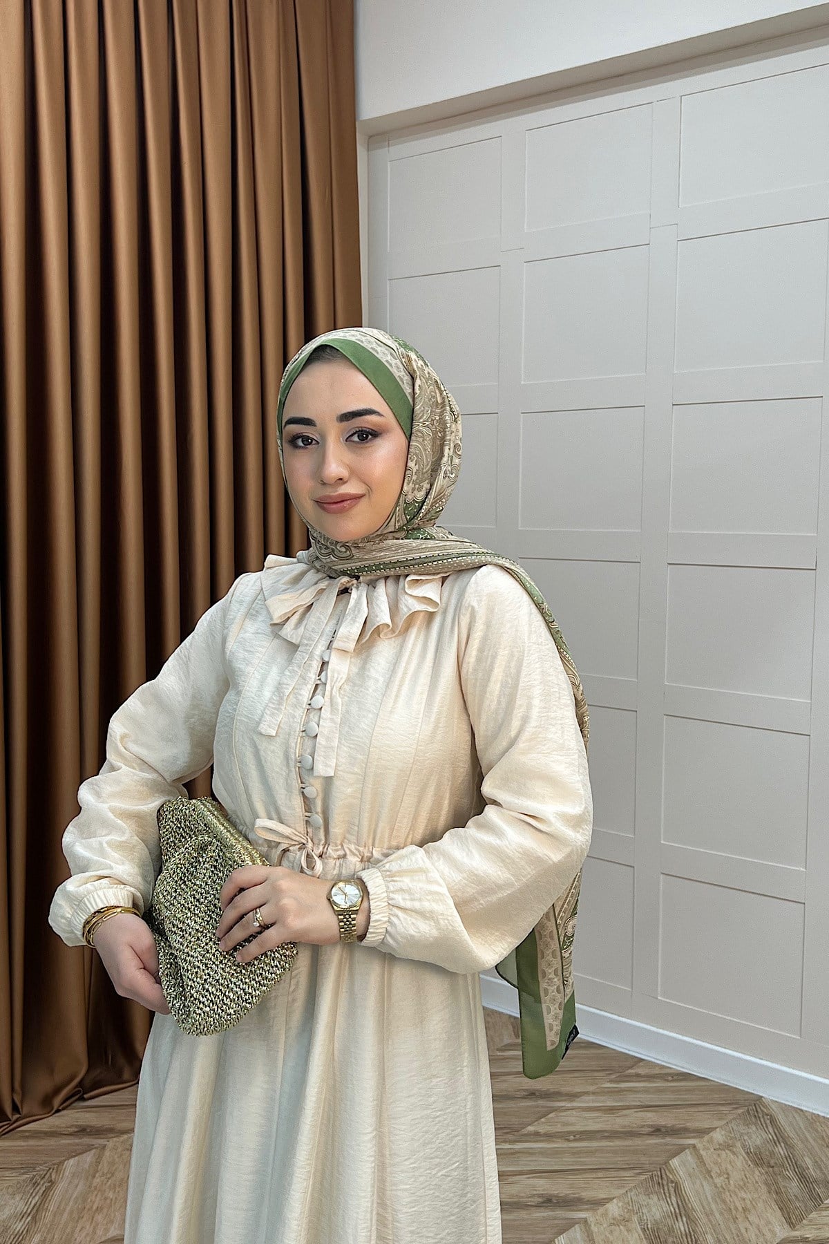 Lena Vual Elbise Taş