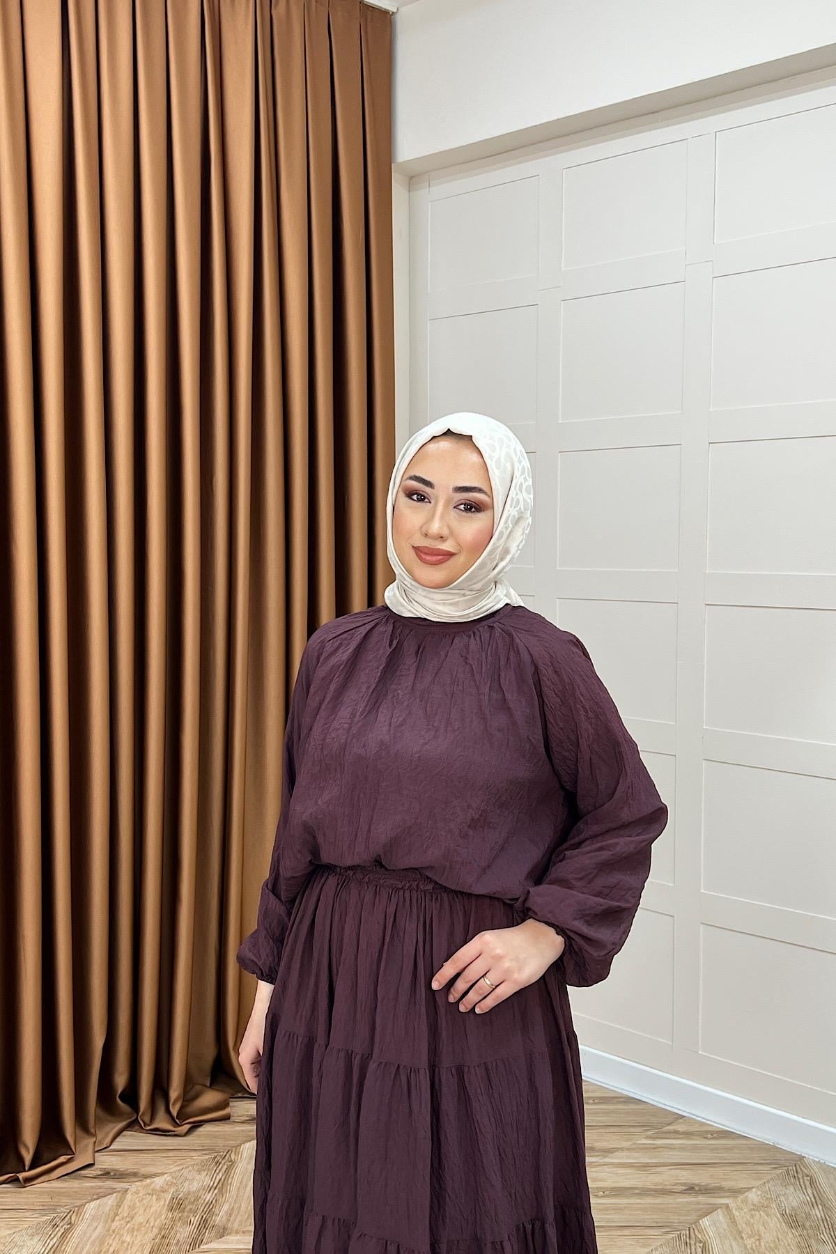 Leona Etek Takım Mürdüm