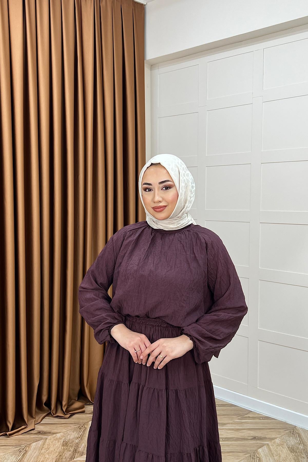 Leona Etek Takım Mürdüm