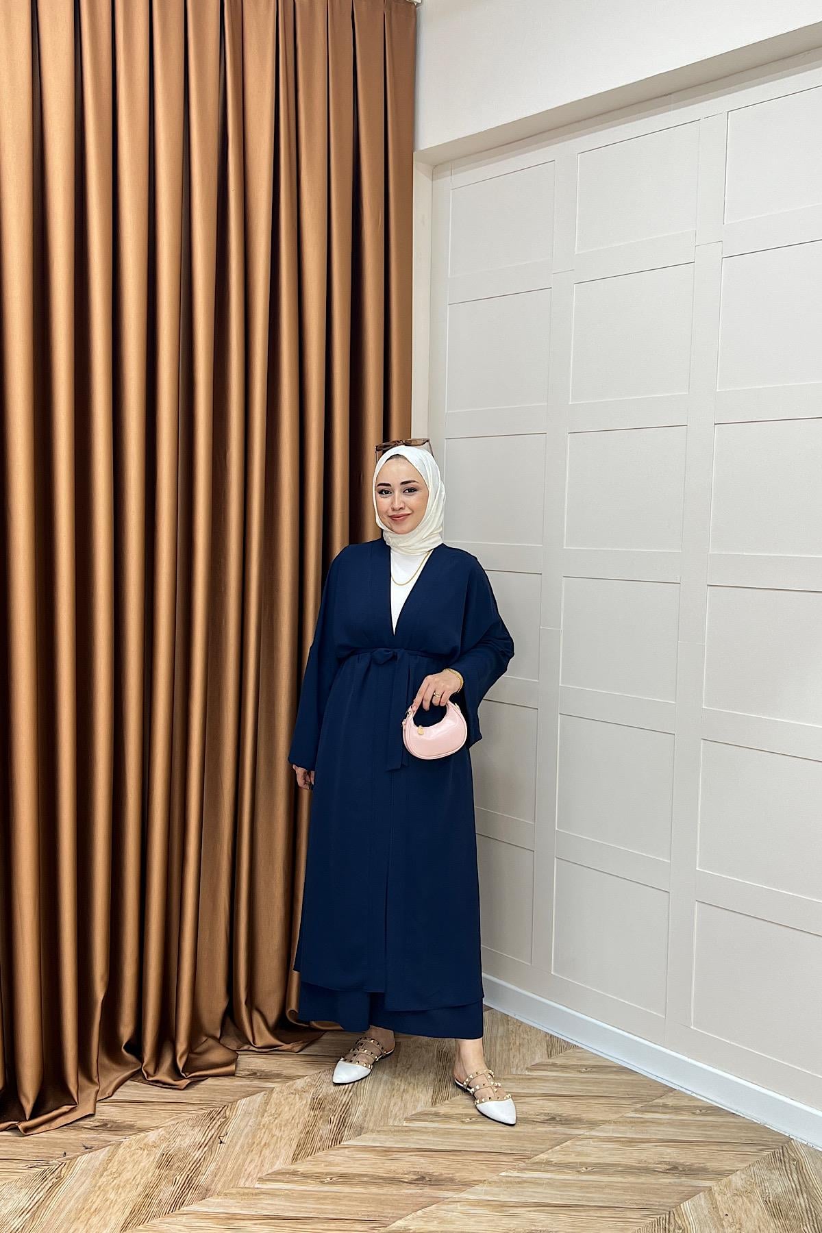 Mina İkili Kimono Takım Lacivert