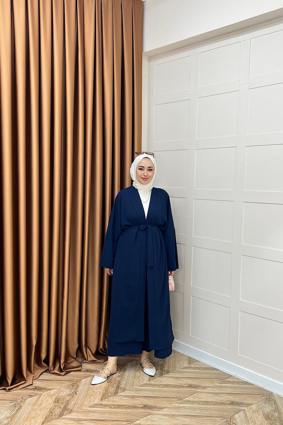 Mina İkili Kimono Takım Lacivert