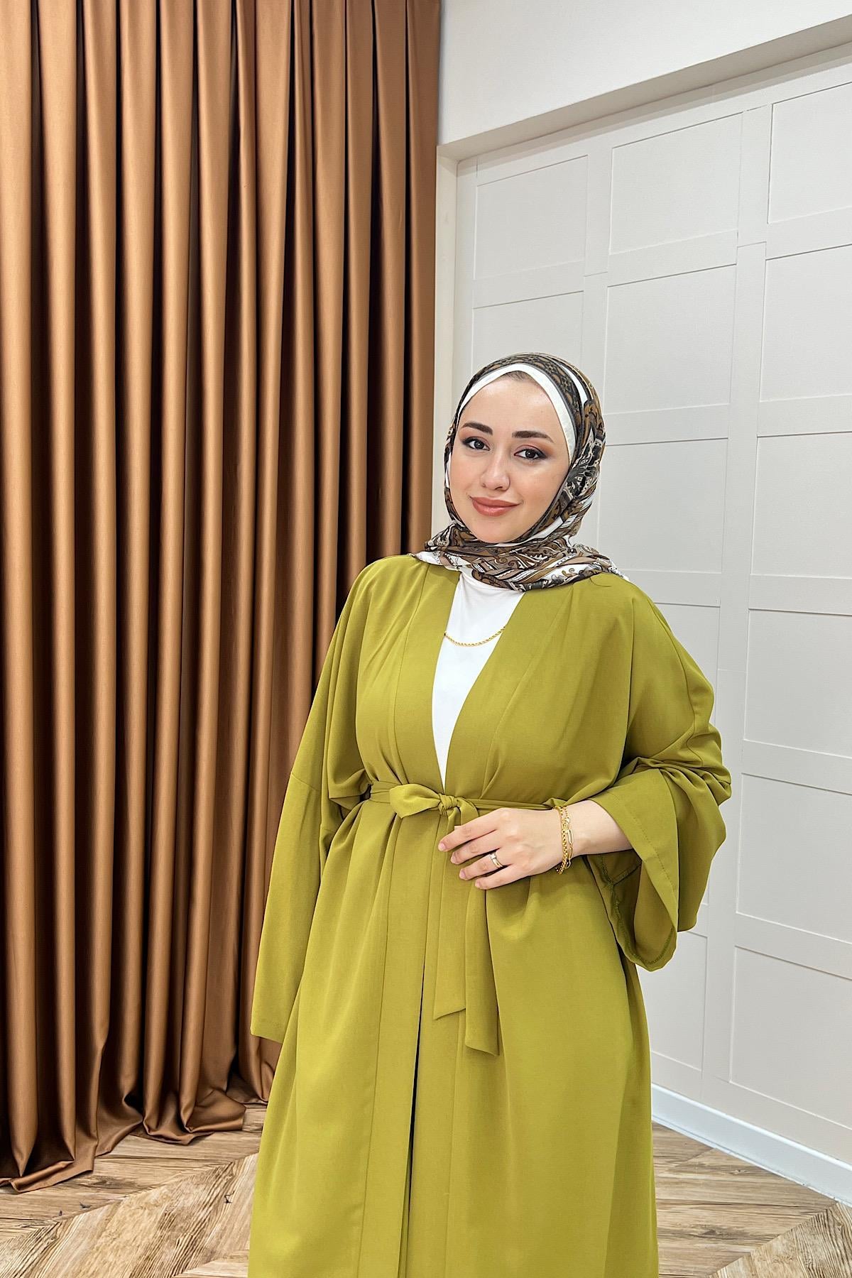 Mina İkili Kimono Takım Yağ Yeşili