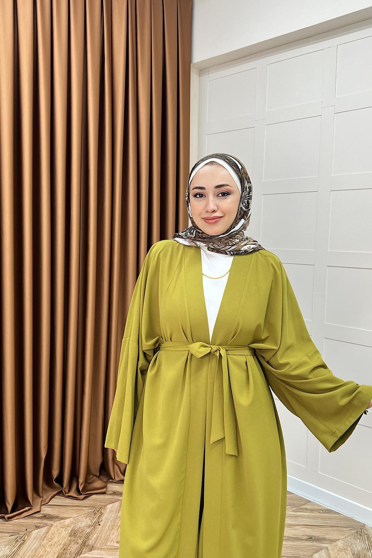 Mina İkili Kimono Takım Yağ Yeşili