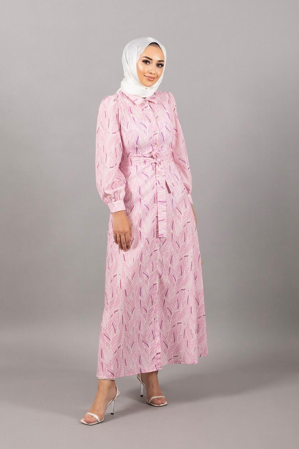 Nina Keten Elbise Pembe