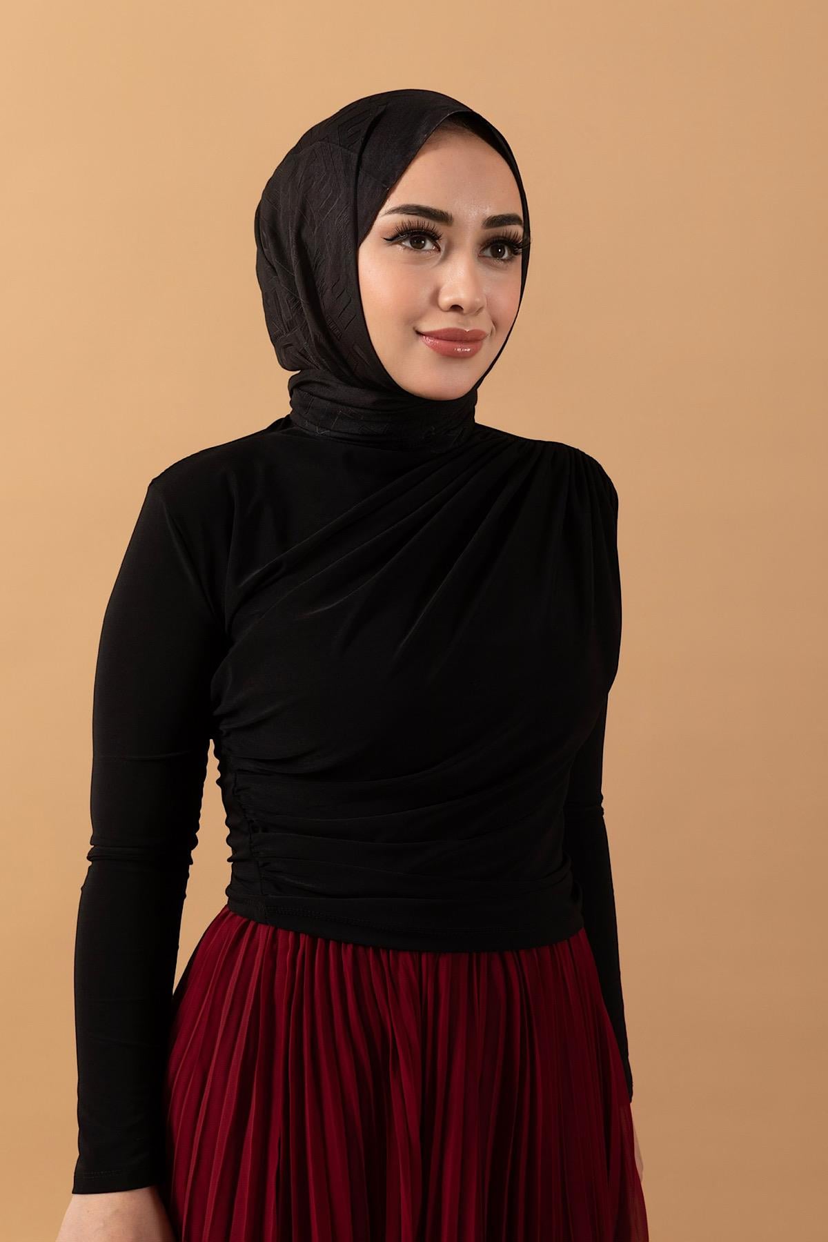 Noure Bluz Siyah