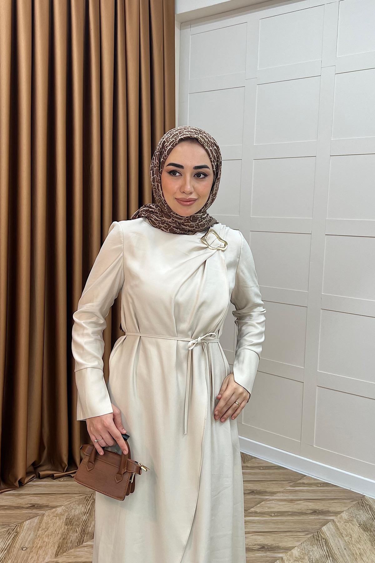 Paria Toka Detay Elbise Taş