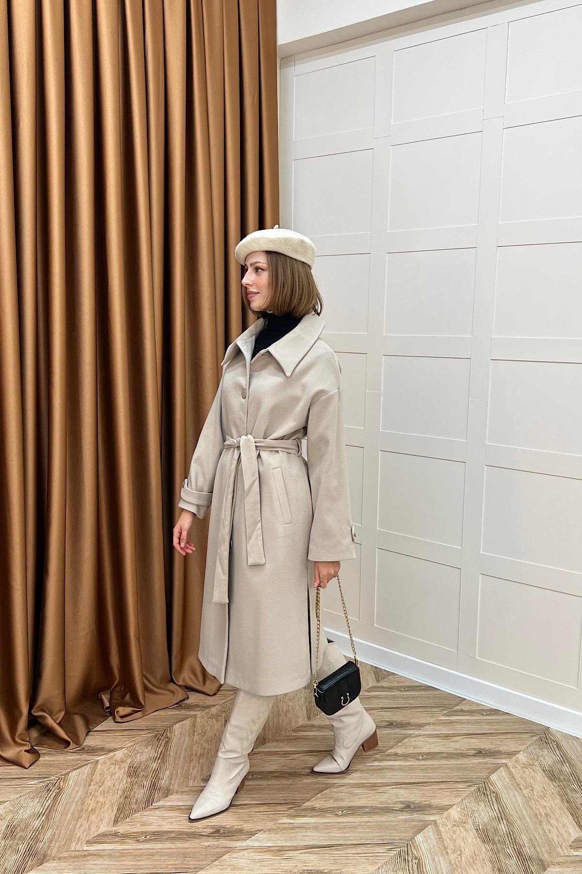 Parla Premium Kumaş Kaban Taş