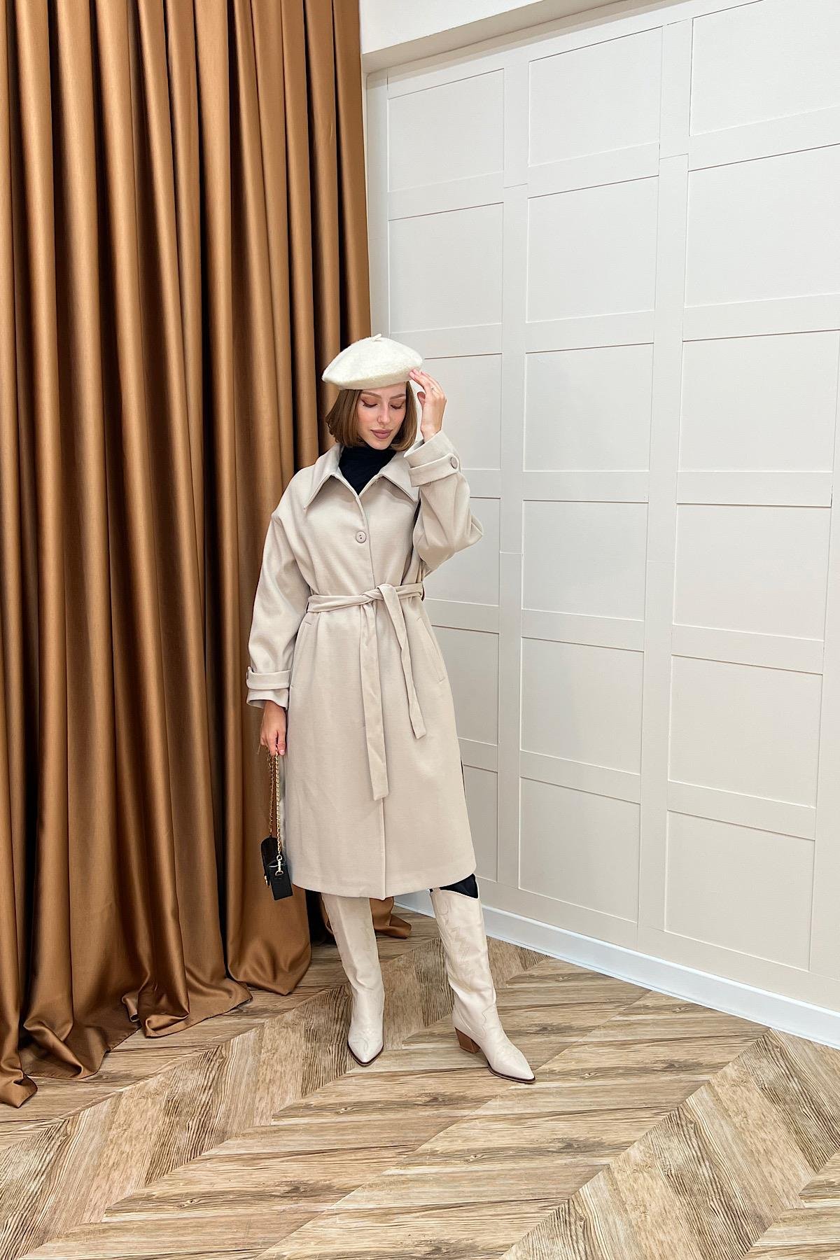 Parla Premium Kumaş Kaban Taş