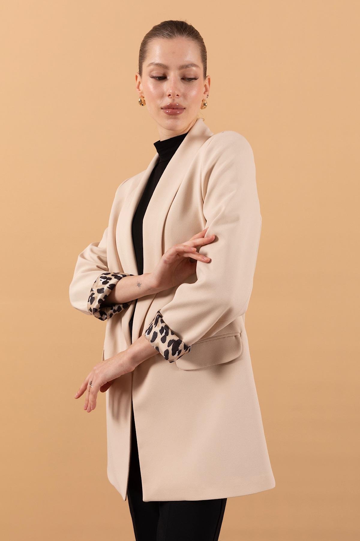Şal Yaka Blazer Ceket Taş