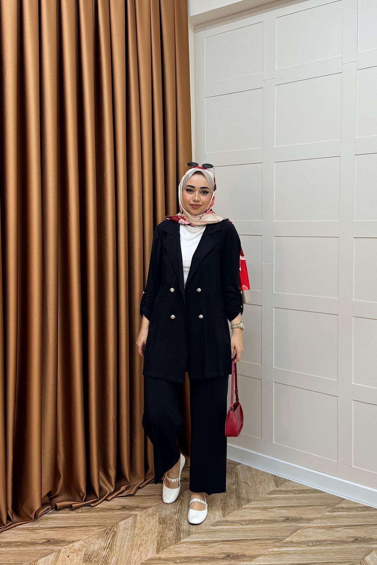 Sandra Ceketli Takım Siyah