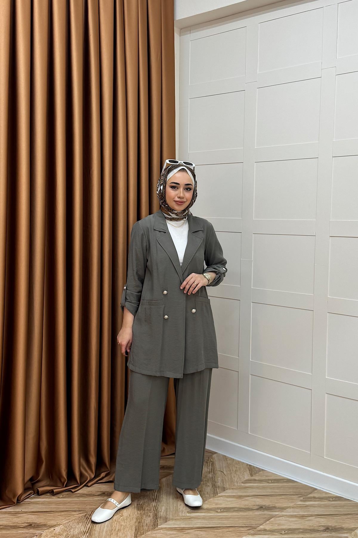 Sandra Ceketli Takım Yeşil