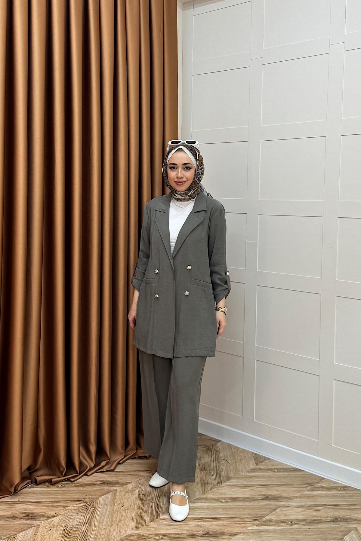 Sandra Ceketli Takım Yeşil