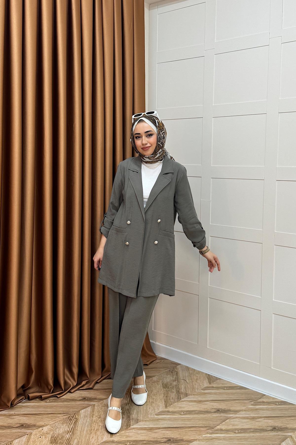 Sandra Ceketli Takım Yeşil