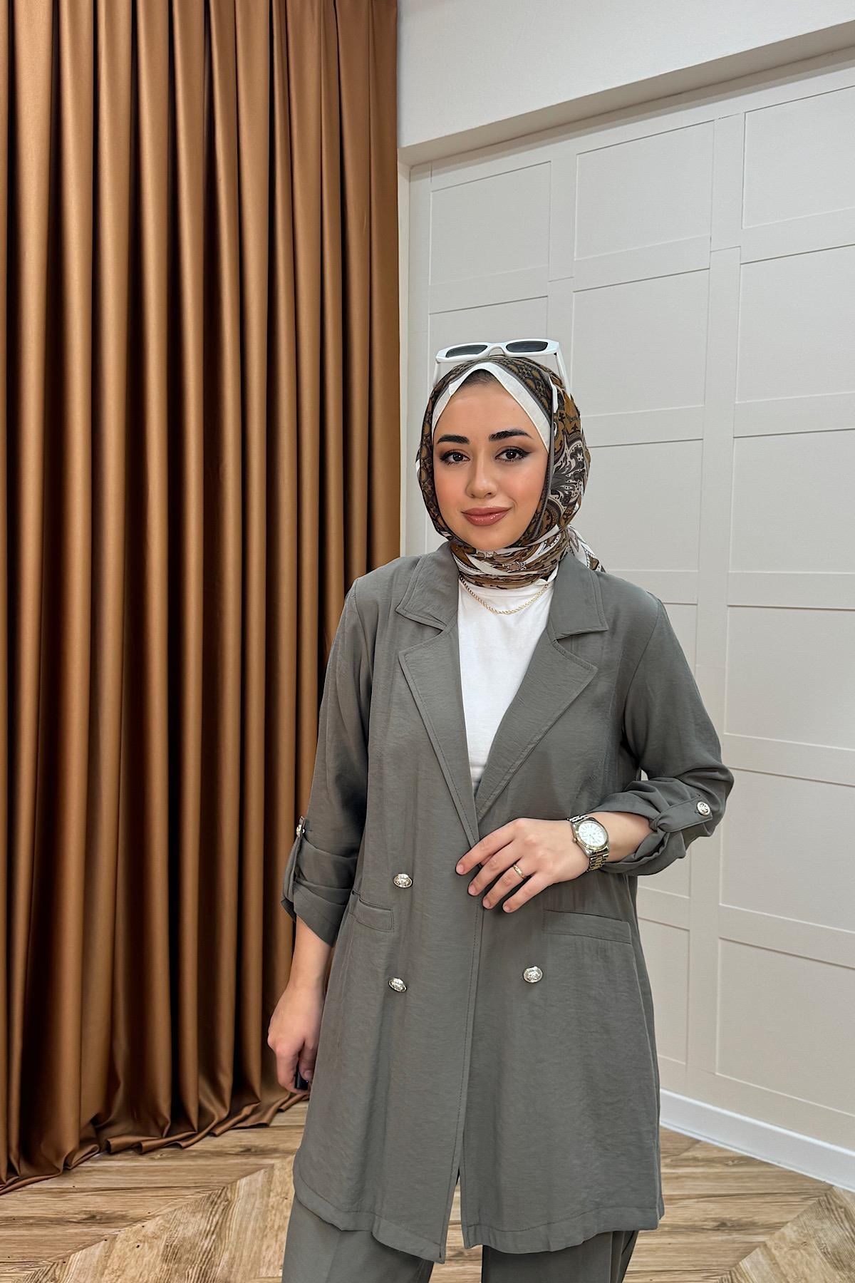 Sandra Ceketli Takım Yeşil