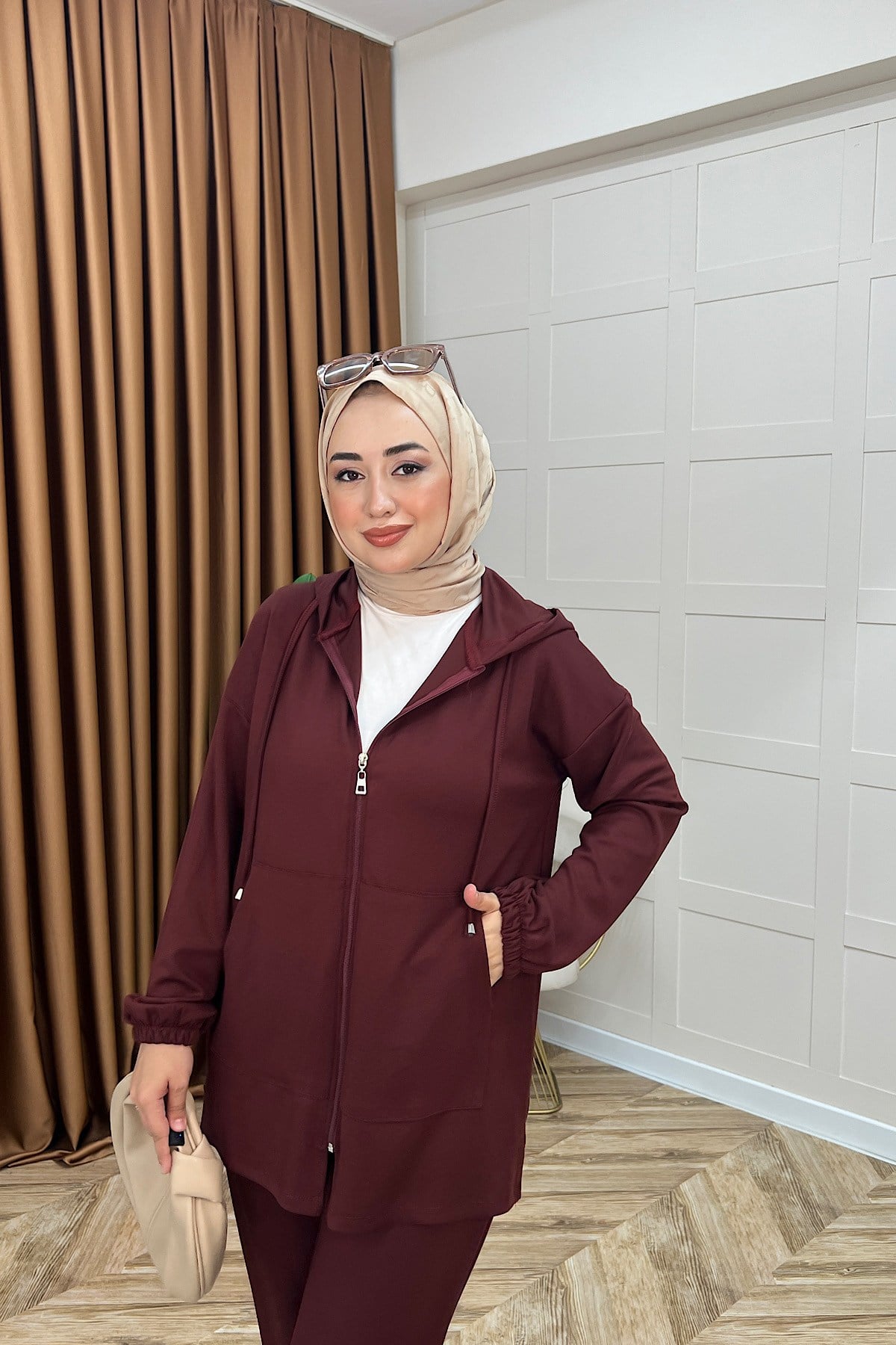 Sarya İkili Takım Bordo