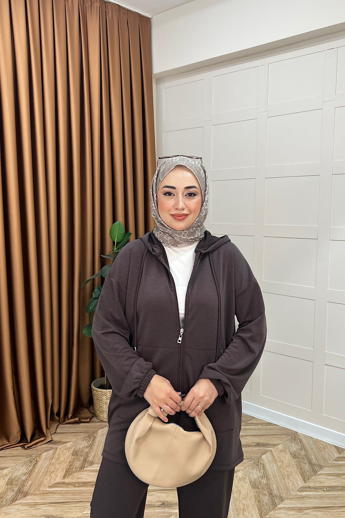 Sarya İkili Takım Kahverengi