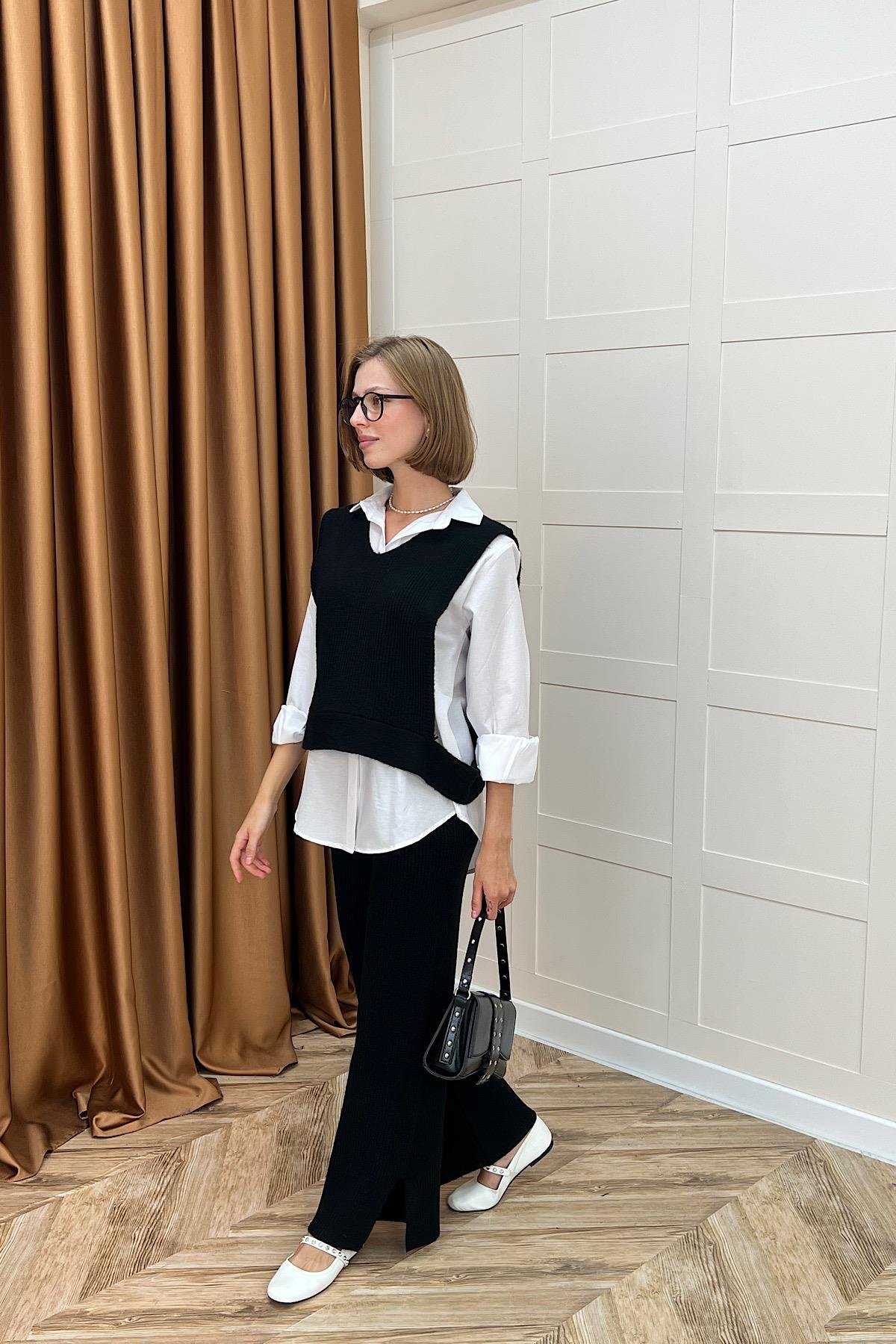 Venüs Üçlü Triko Takım Siyah