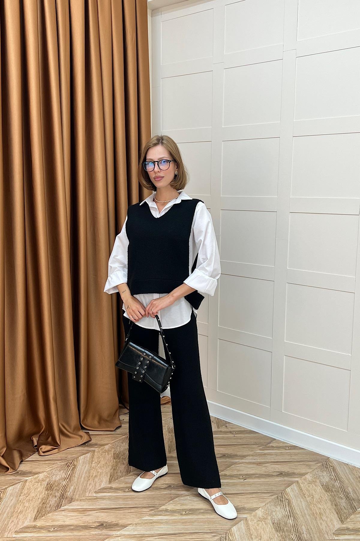 Venüs Üçlü Triko Takım Siyah