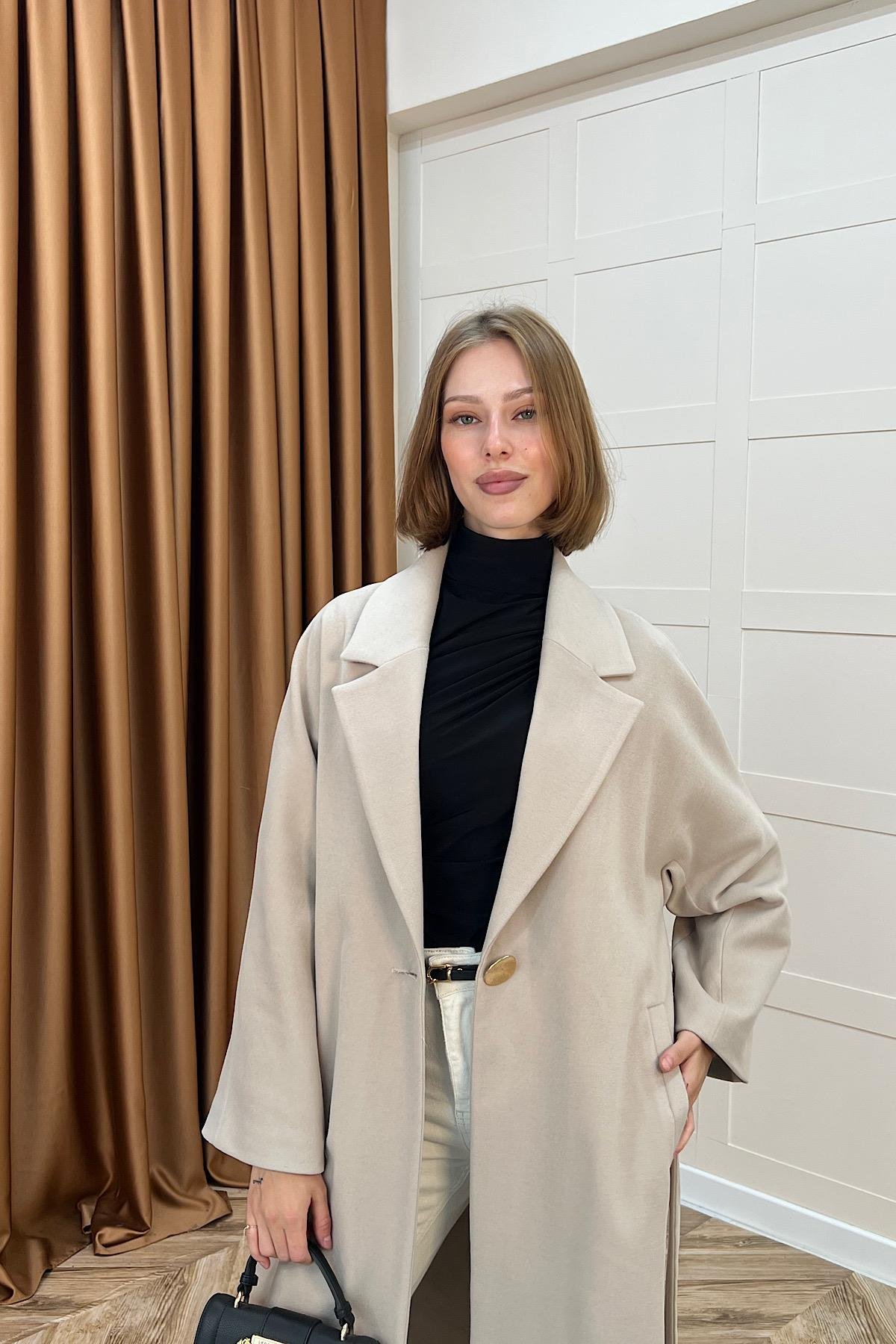 Yıldız Premium Kumaş Kuşaklı Kaban Taş