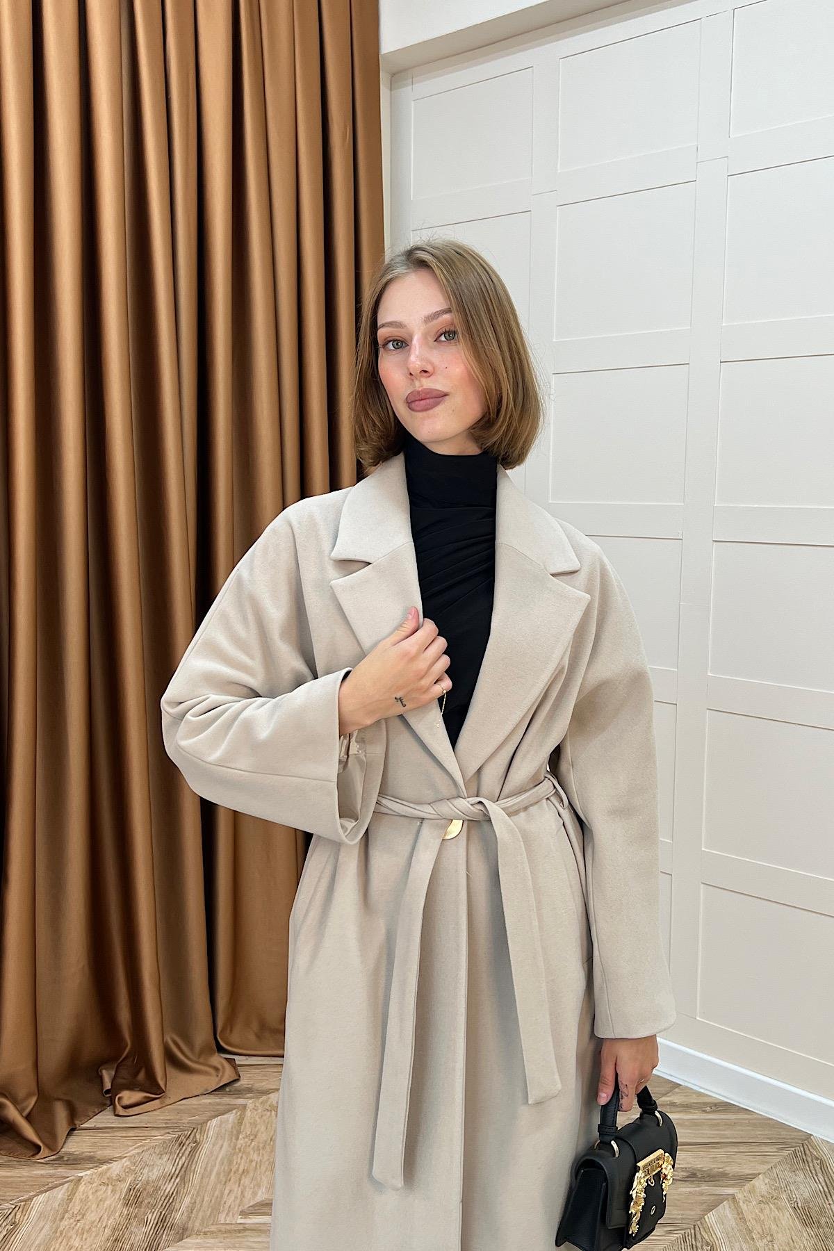 Yıldız Premium Kumaş Kuşaklı Kaban Taş