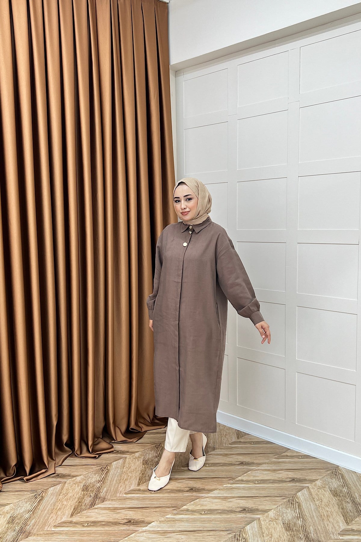 Zaina Uzun Tunik Kahverengi