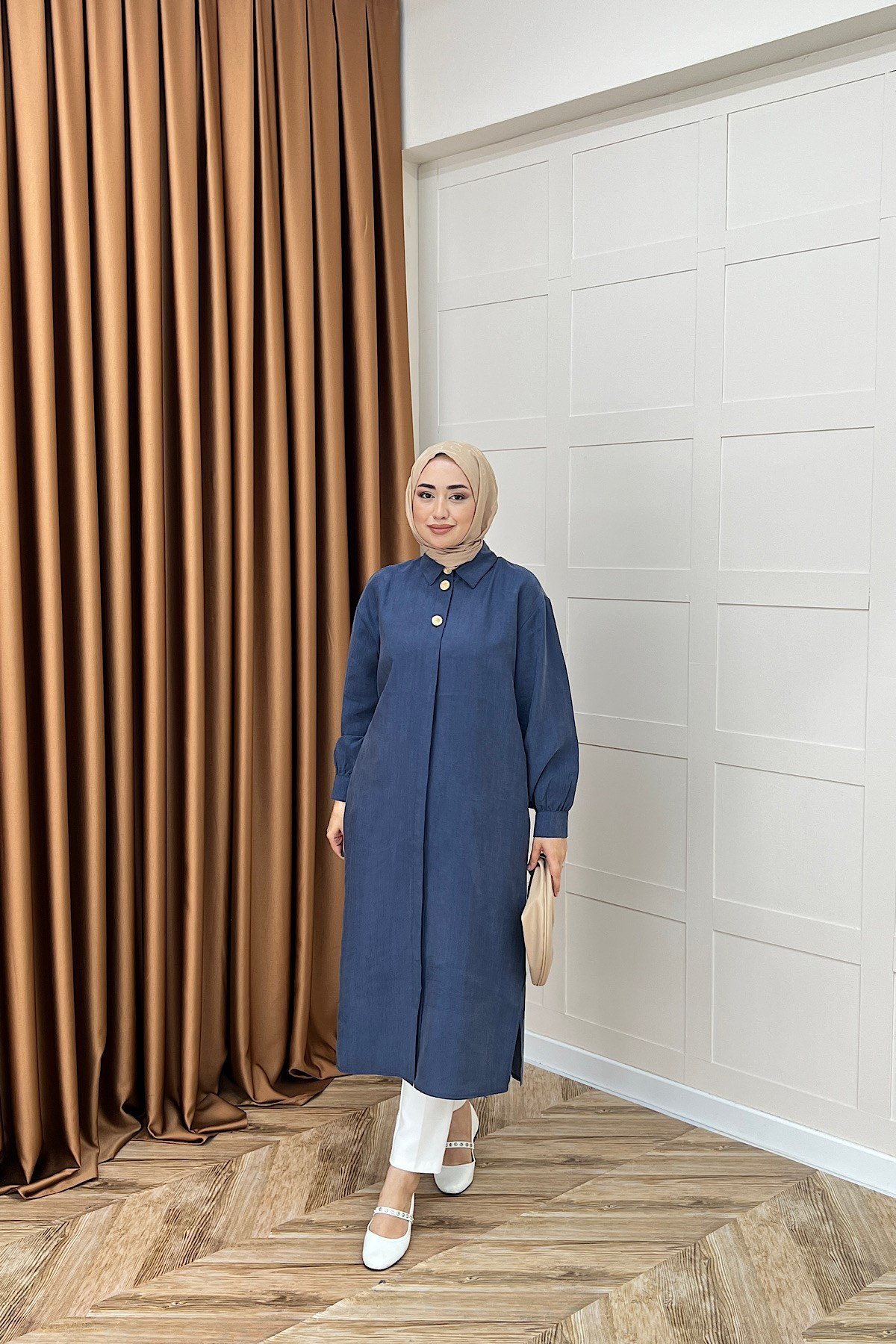 Zaina Uzun Tunik Lacivert