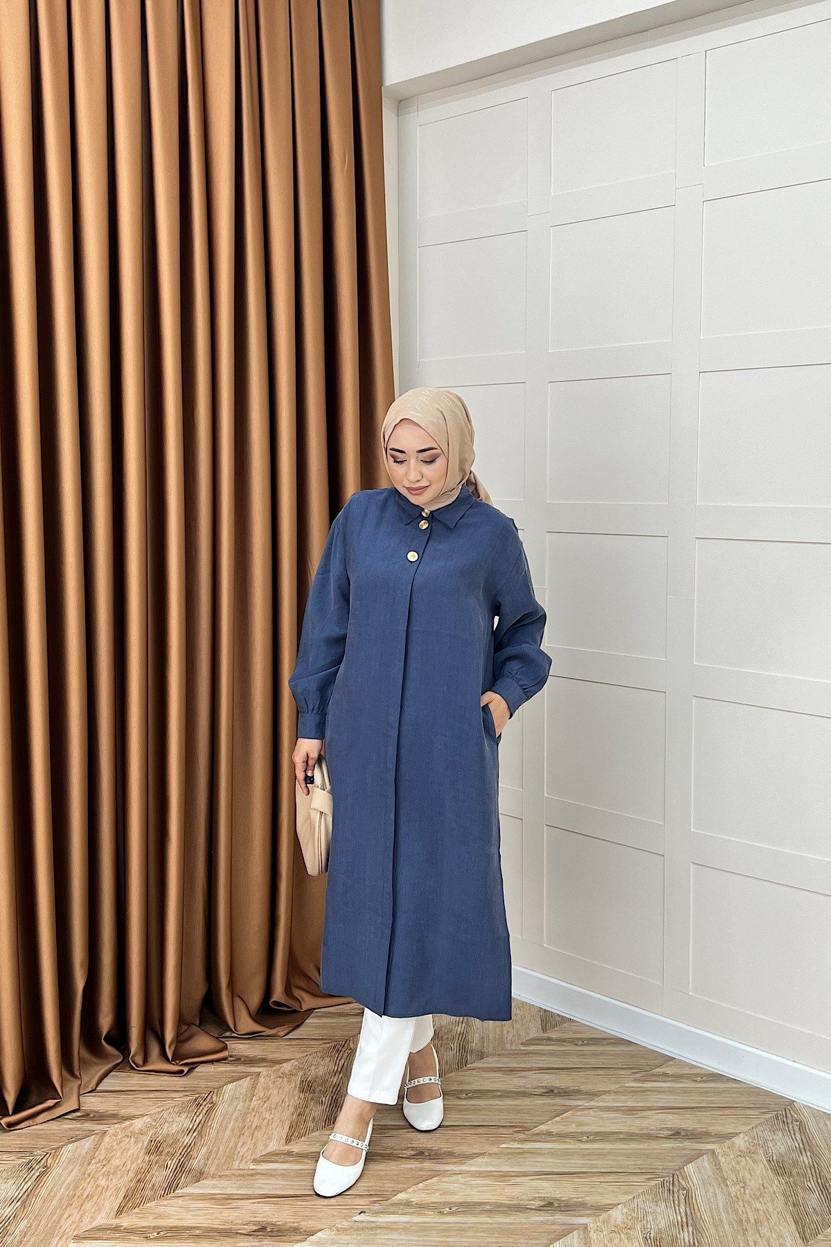 Zaina Uzun Tunik Lacivert