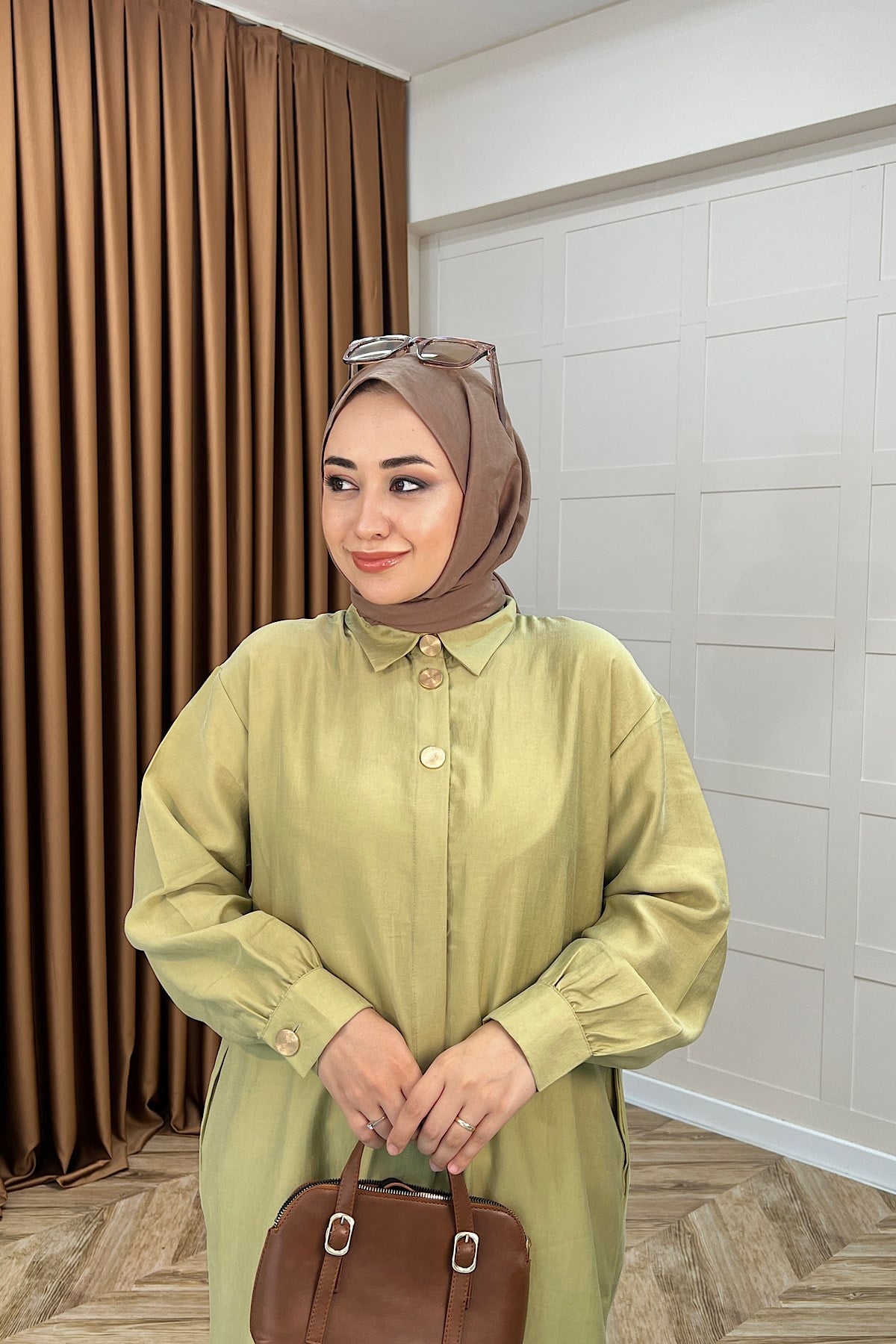 Zaina Uzun Tunik Yeşil