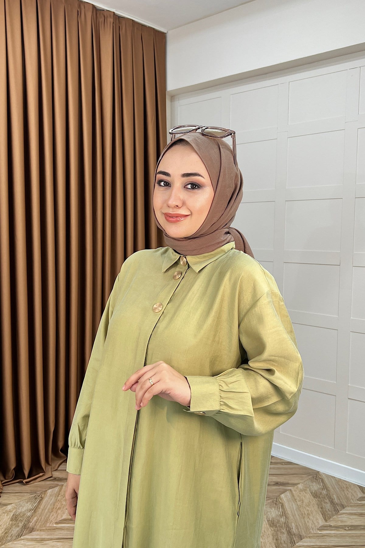 Zaina Uzun Tunik Yeşil