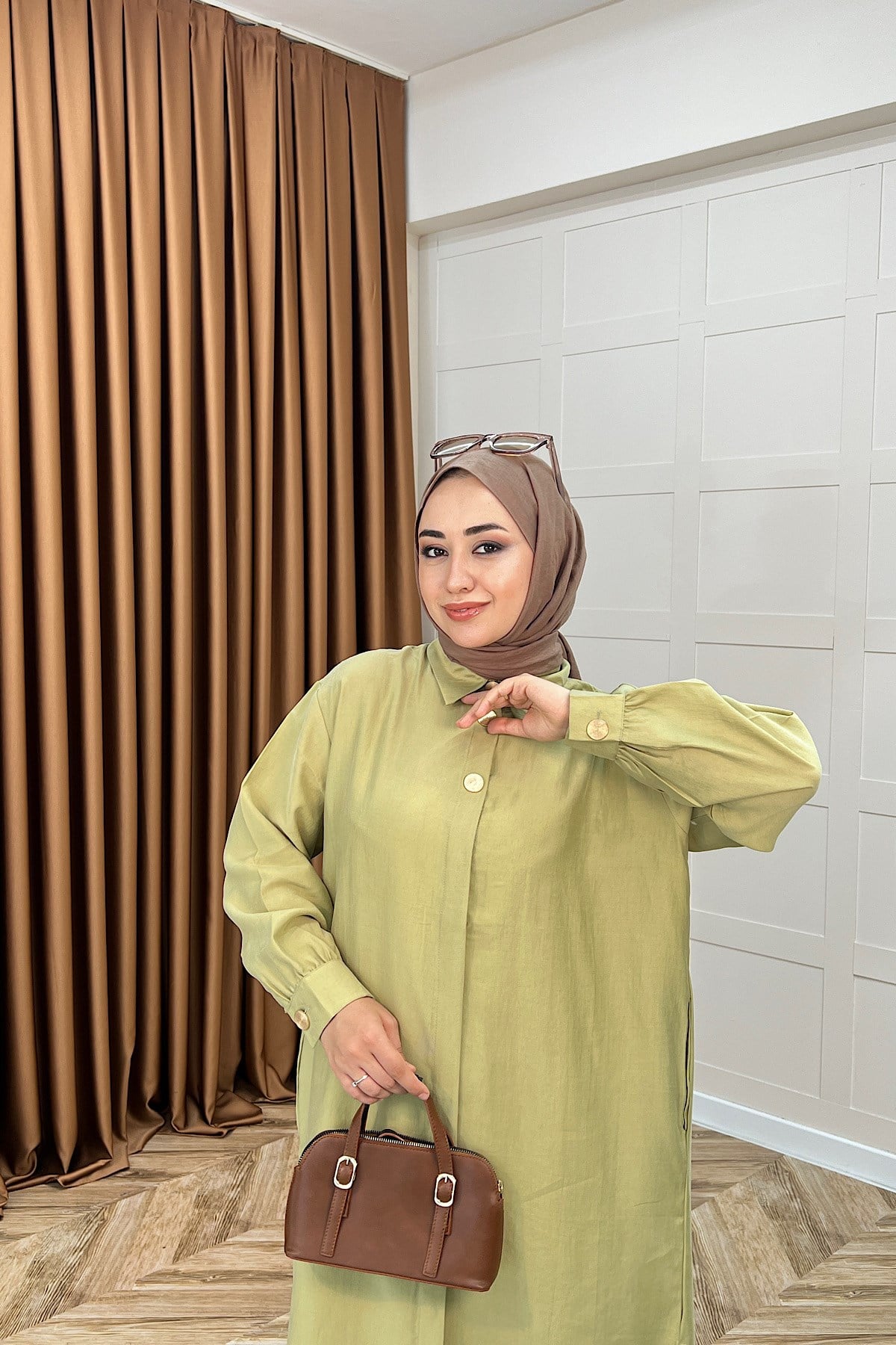Zaina Uzun Tunik Yeşil