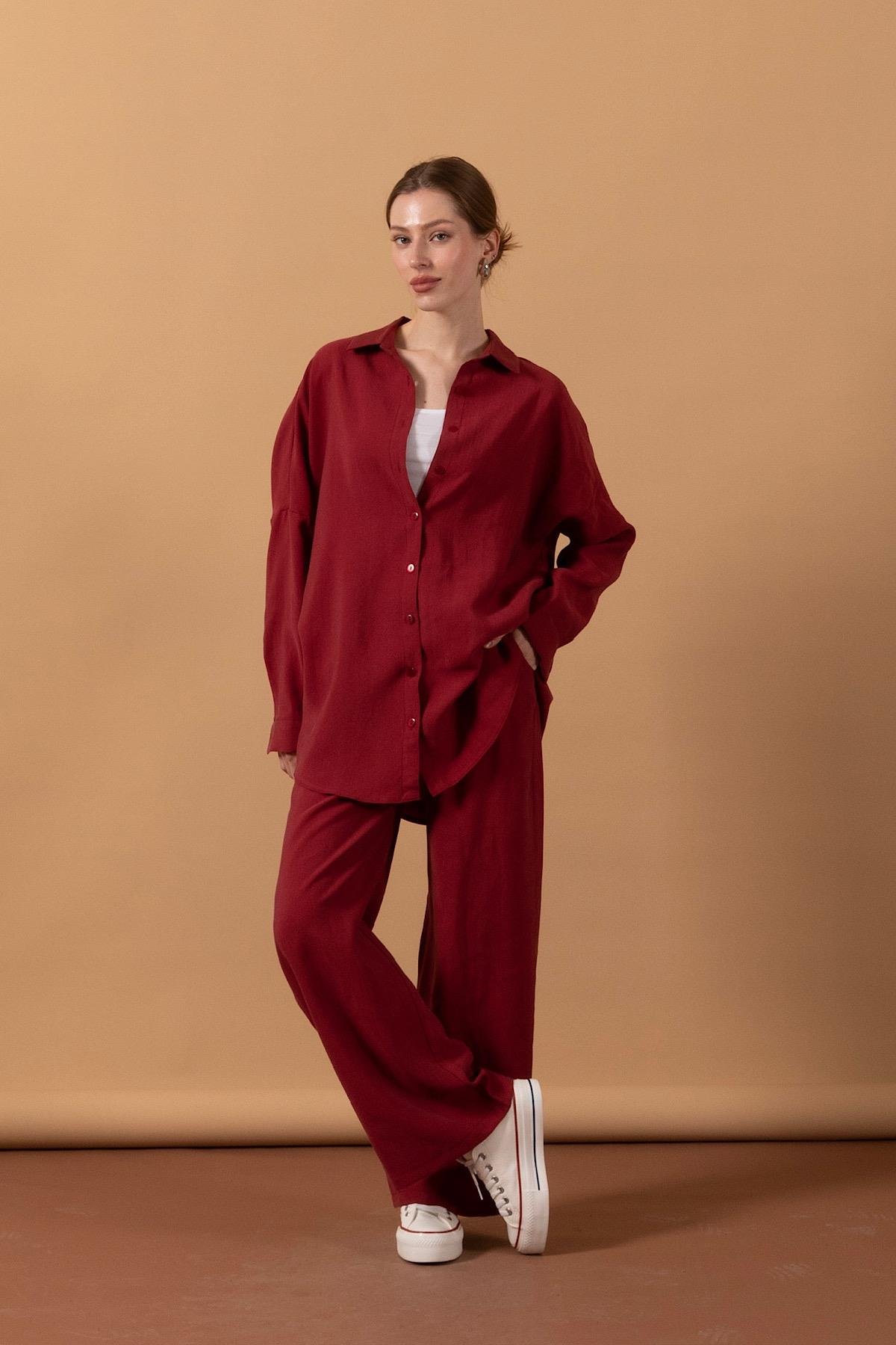 Zeva İkili Takım Bordo