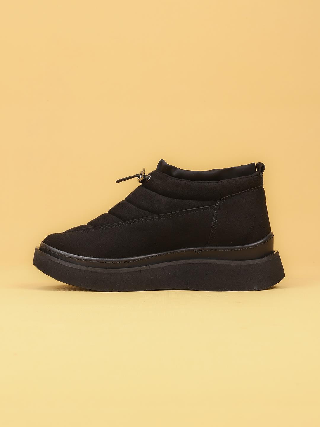 0020148503LaykiThick Sole LUXOR Kadın Dolgulu Kışlık Siyah Sneaker Bot