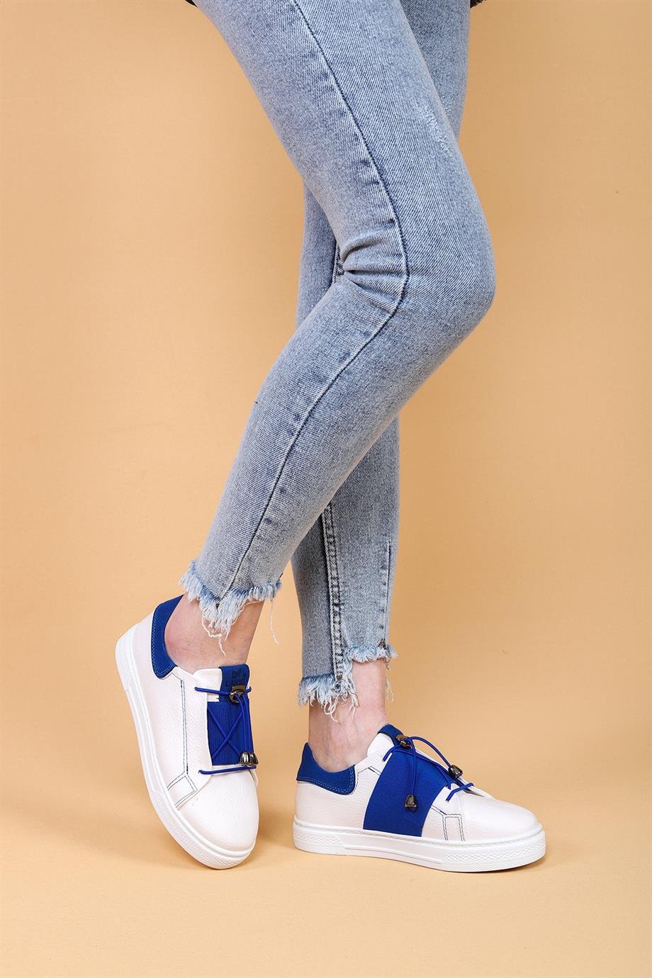 002011080000002LaykiSneakerAlvaro Beyaz Mavi Renkli Sneaker	