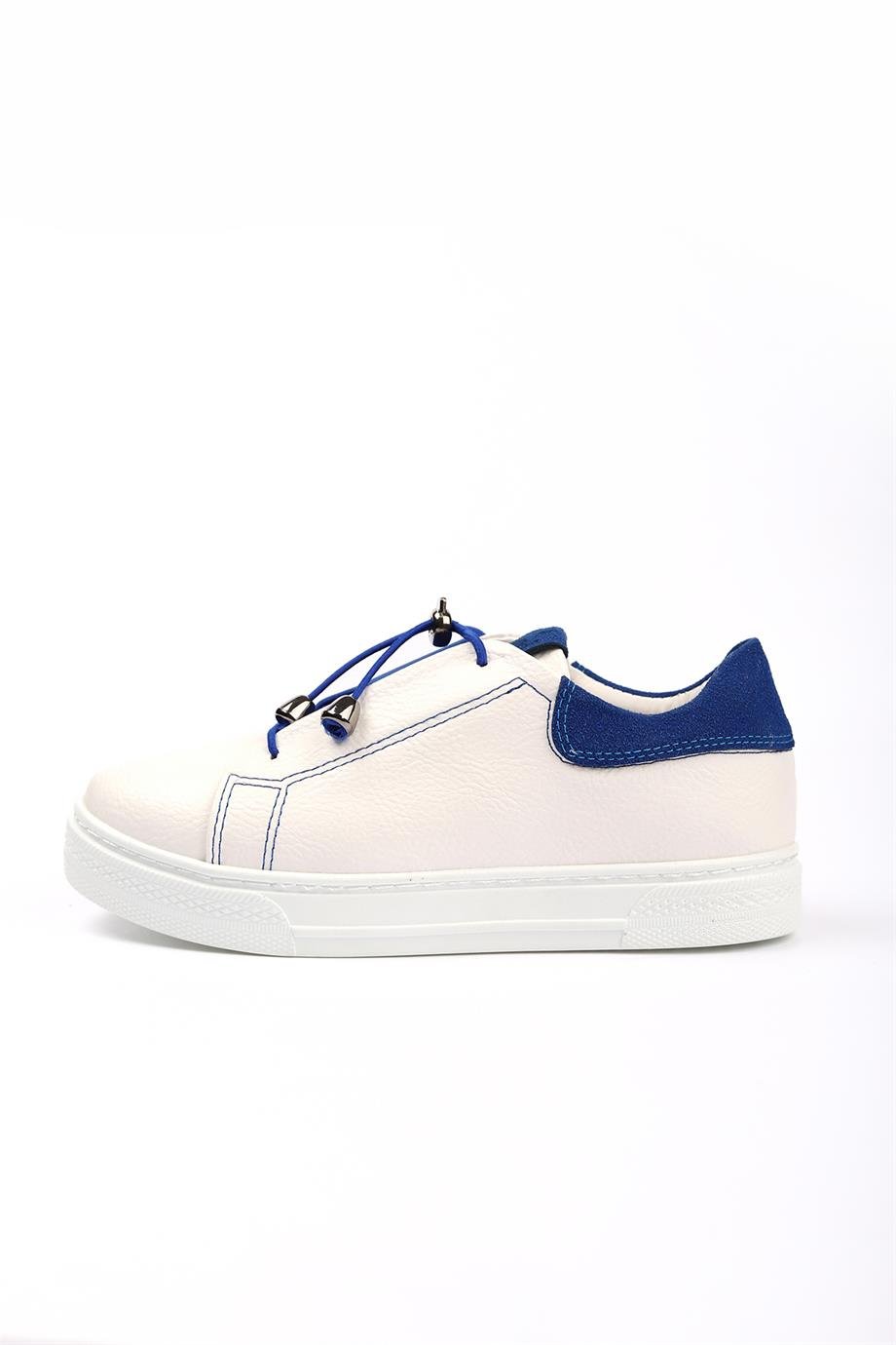 002011080000002LaykiSneakerAlvaro Beyaz Mavi Renkli Sneaker	