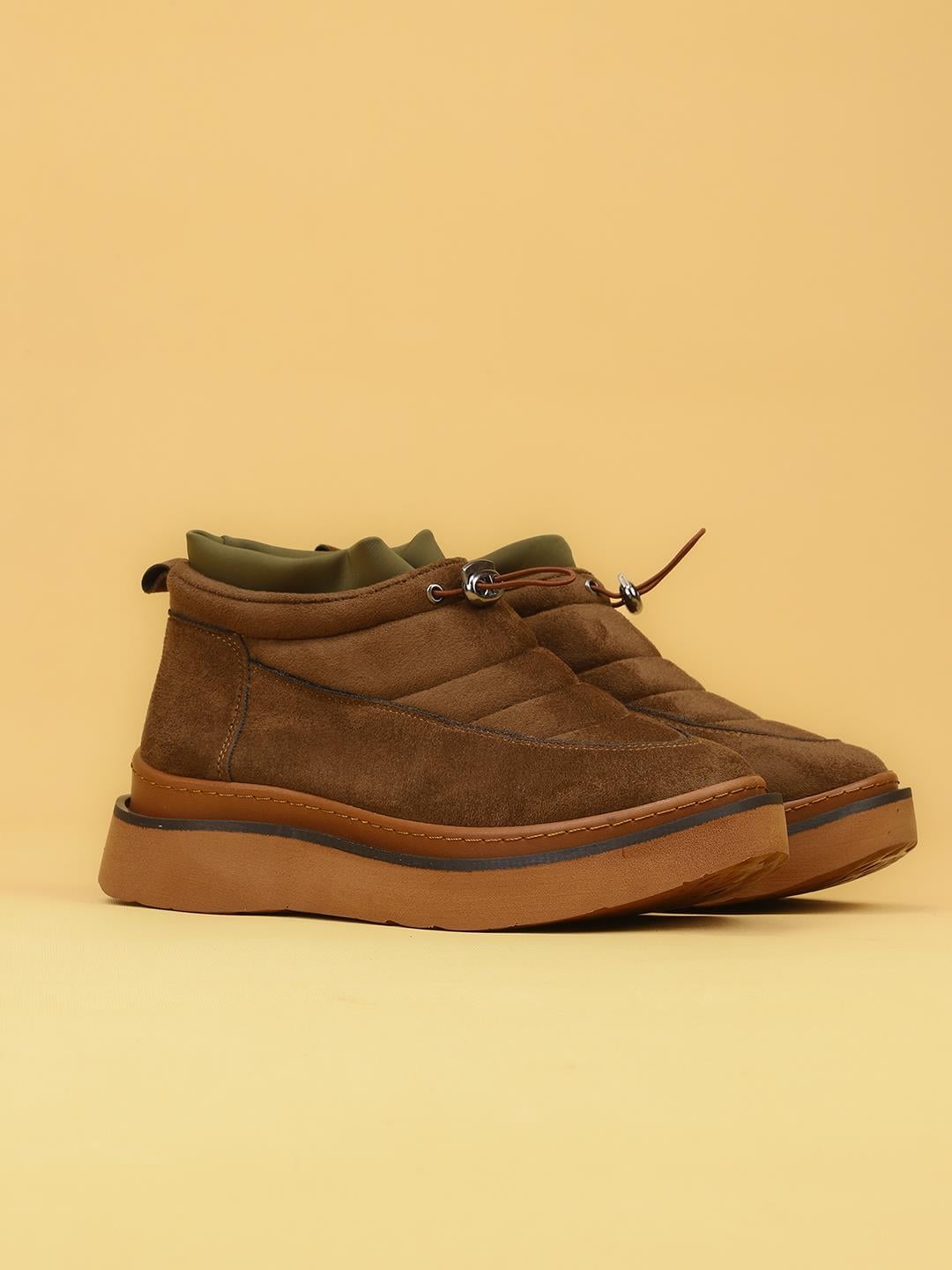 0020148503LaykiThick Sole LUXOR Kadın Dolgulu Kışlık Açık Kahverengi Sneaker Bot