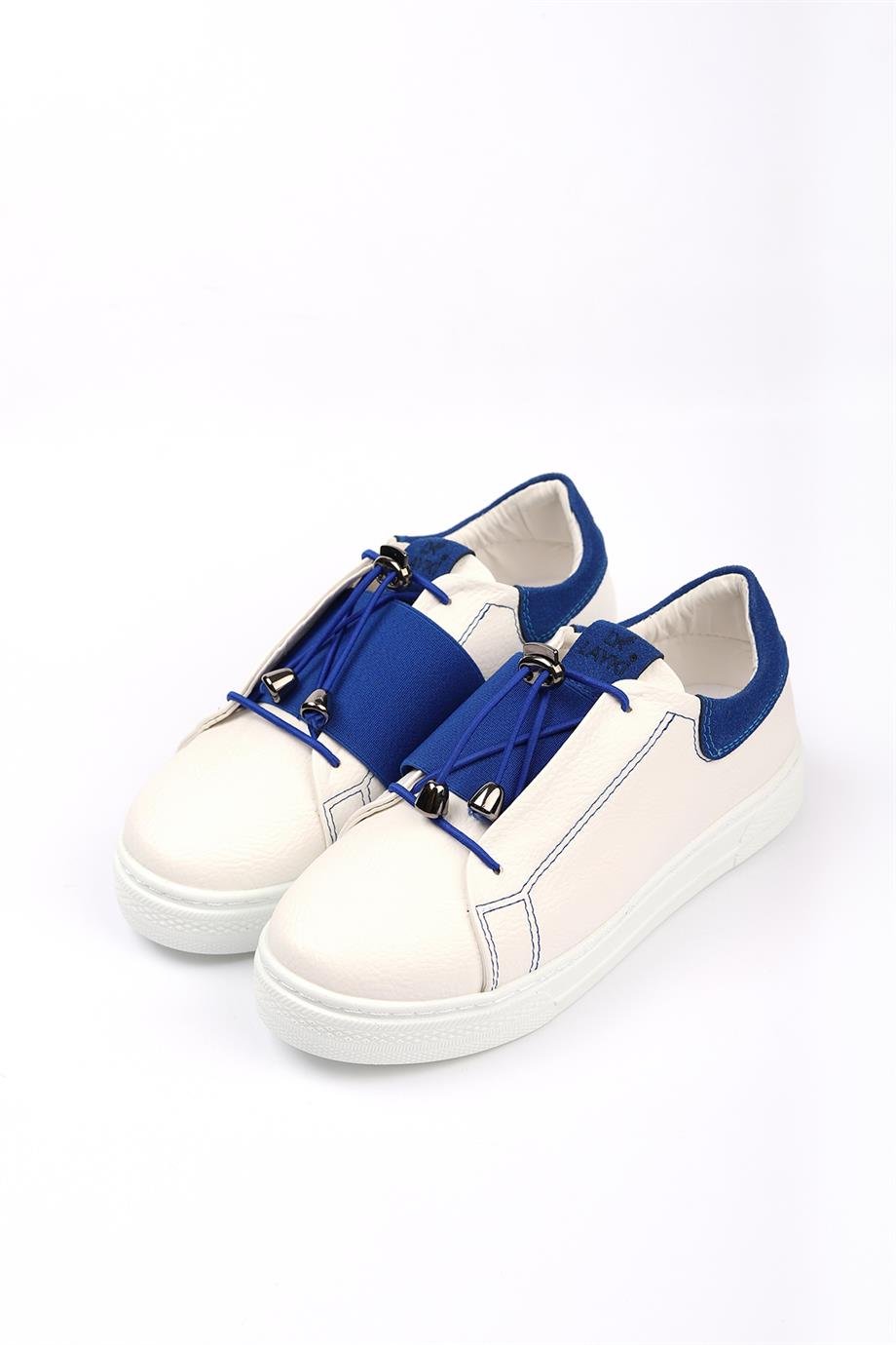 002011080000002LaykiSneakerAlvaro Beyaz Mavi Renkli Sneaker	