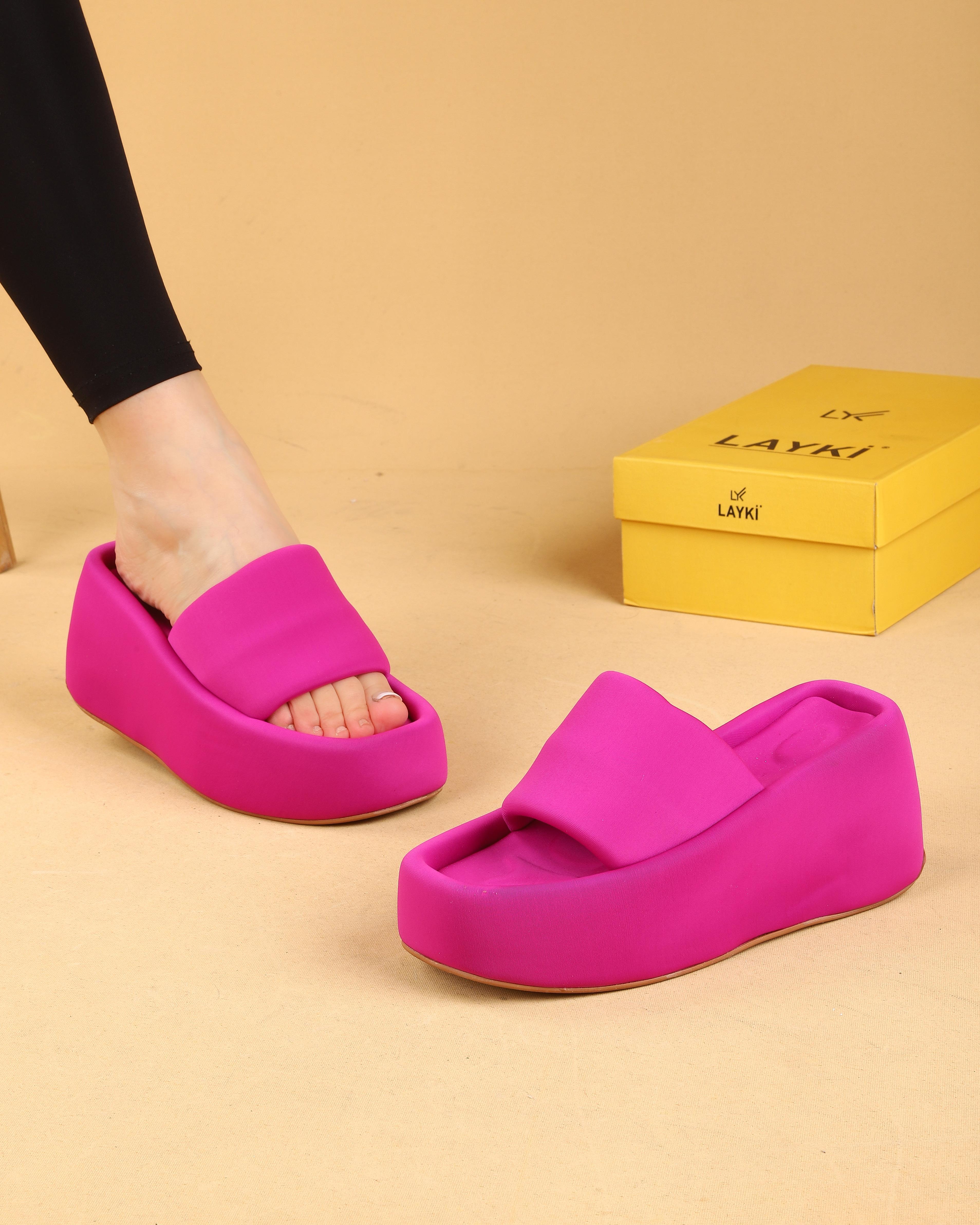 002011620000002LAYKİSlipper Volga Renkli Yüksek Taban Lüx Terlik 8 CM