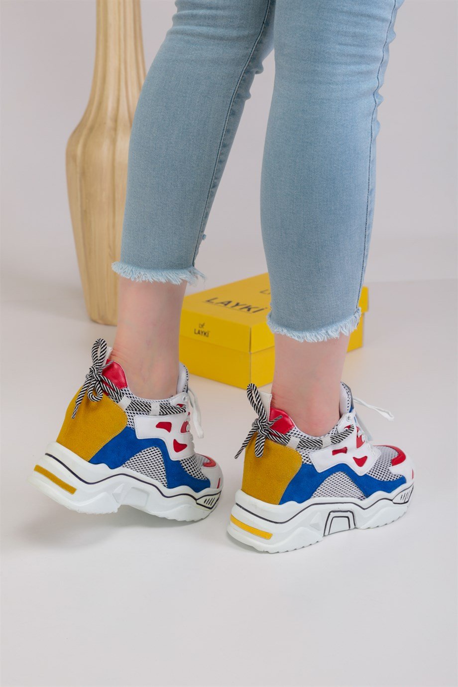 017010110000001laykiYürüyüş Ayakkabısılayki.com | Layki 017011 file deri desenli spor ayakkabı Andromeda Çeşitli Renkli Yüksek Taban Kadın Spor Ayakkabı 