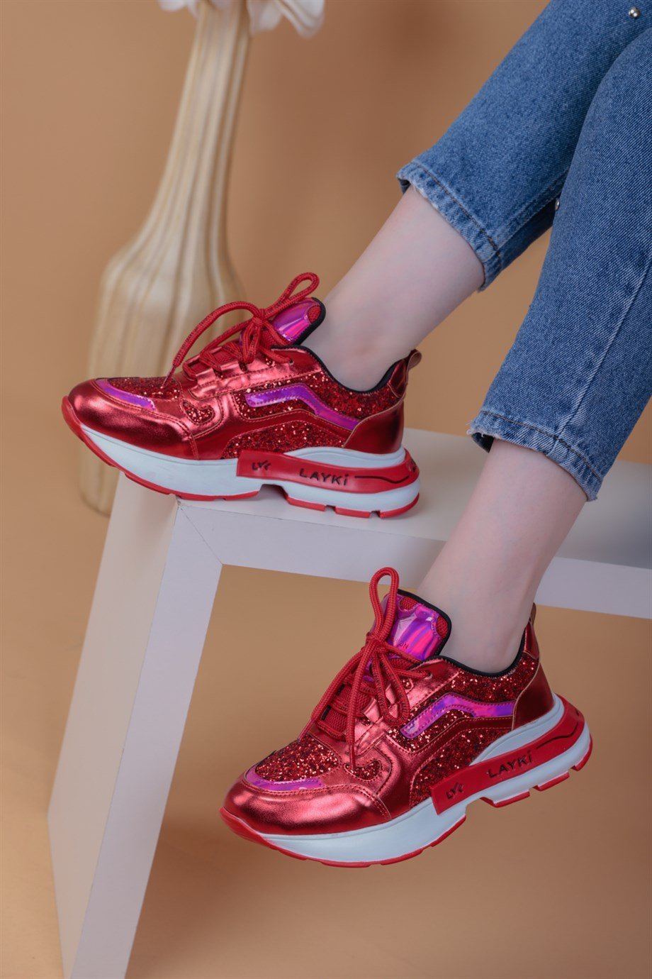 103010310000001laykiYürüyüş Ayakkabısılayki.com | Shawn Kırmızı Renkli Kadın Sneaker Shawn Kırmızı Renkli Kadın Sneaker