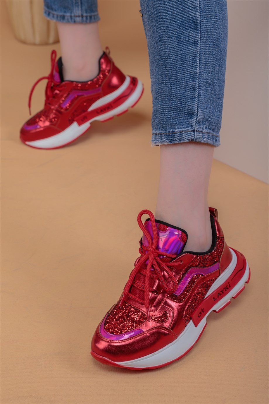 103010310000001laykiYürüyüş Ayakkabısılayki.com | Shawn Kırmızı Renkli Kadın Sneaker Shawn Kırmızı Renkli Kadın Sneaker