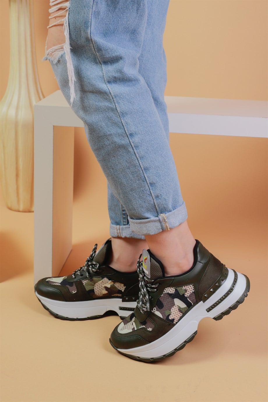 103010420000001laykiYürüyüş Ayakkabısılayki.com | Sheila Haki Renkli Kadın Sneaker Sheila Haki Renkli Kadın Sneaker