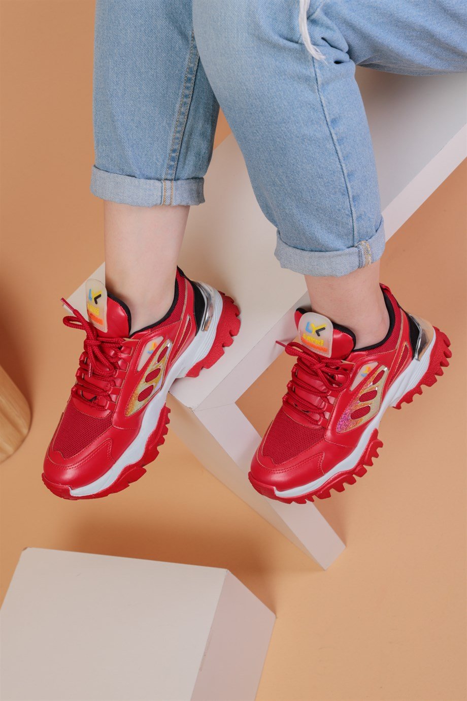 103010450000001laykiWalking ShoesLayki 103045 mat deri fileli Bayan Spor Ayakkabı