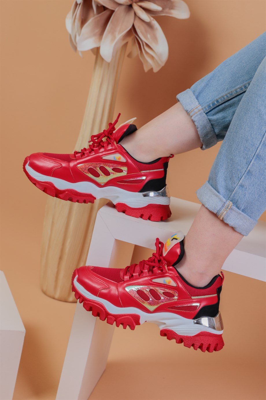 103010450000001laykiWalking ShoesLayki 103045 mat deri fileli Bayan Spor Ayakkabı