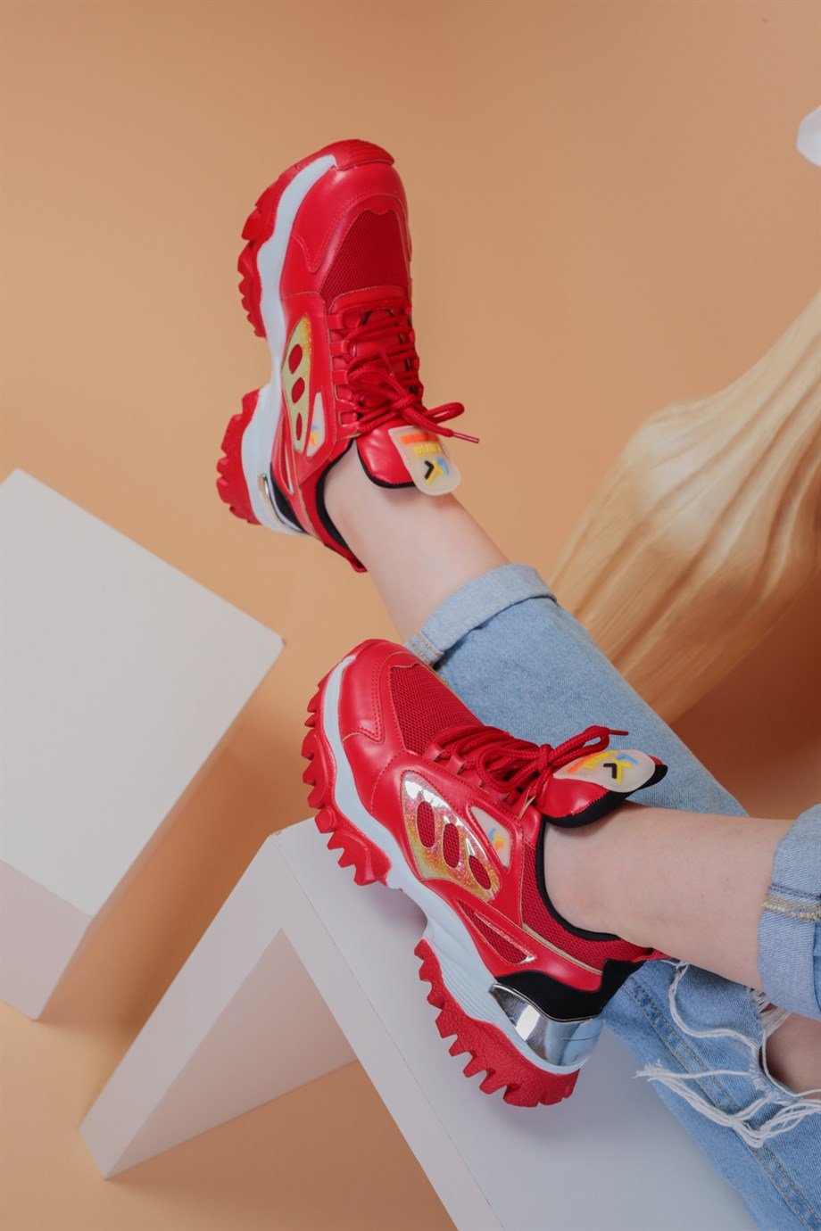 103010450000001laykiWalking ShoesLayki 103045 mat deri fileli Bayan Spor Ayakkabı