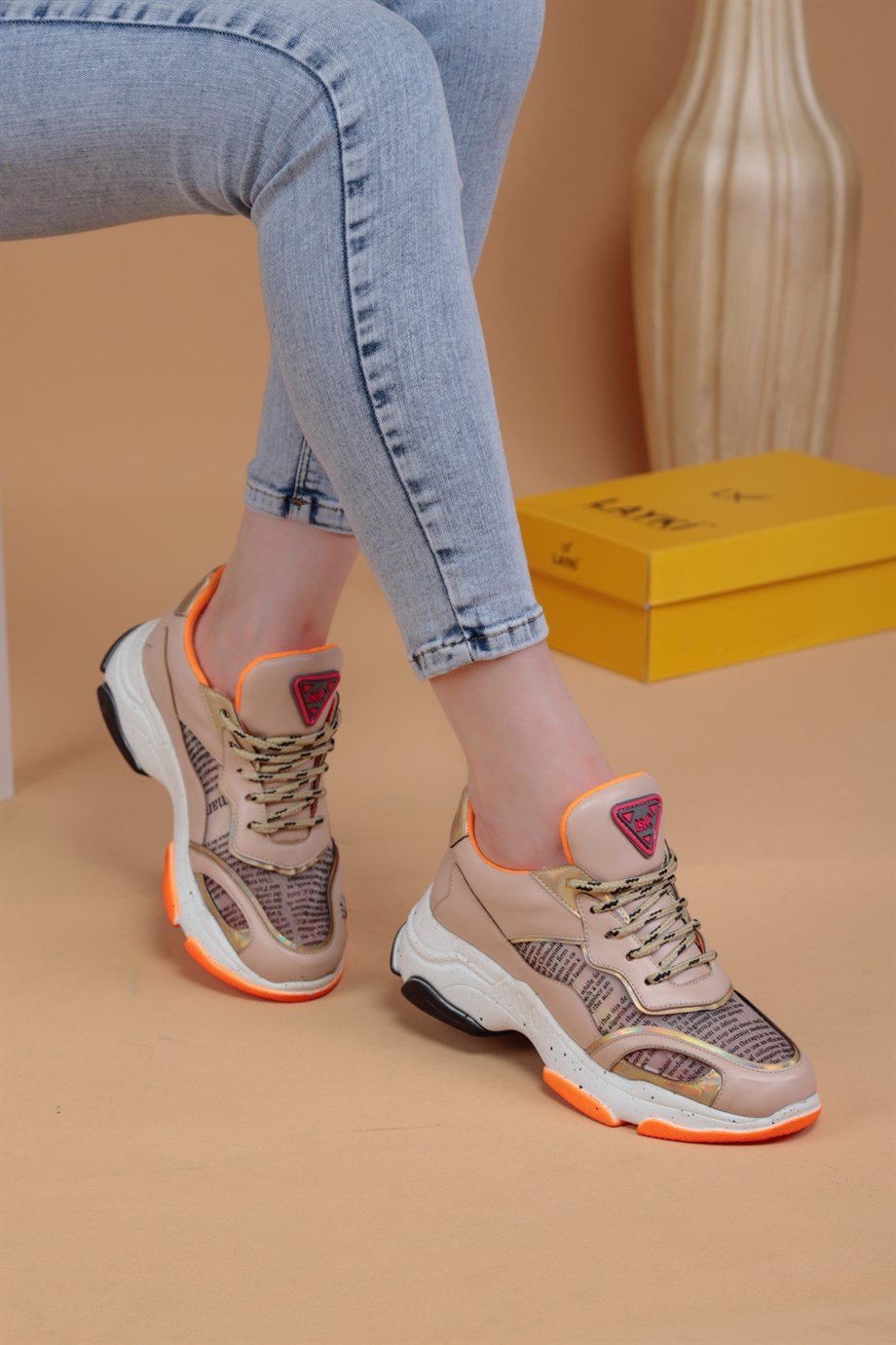 103010000000001laykiSneakerlayki.com | Trisha Krem Renkli Kadın Sneaker Trisha Krem Renkli Kadın Sneaker