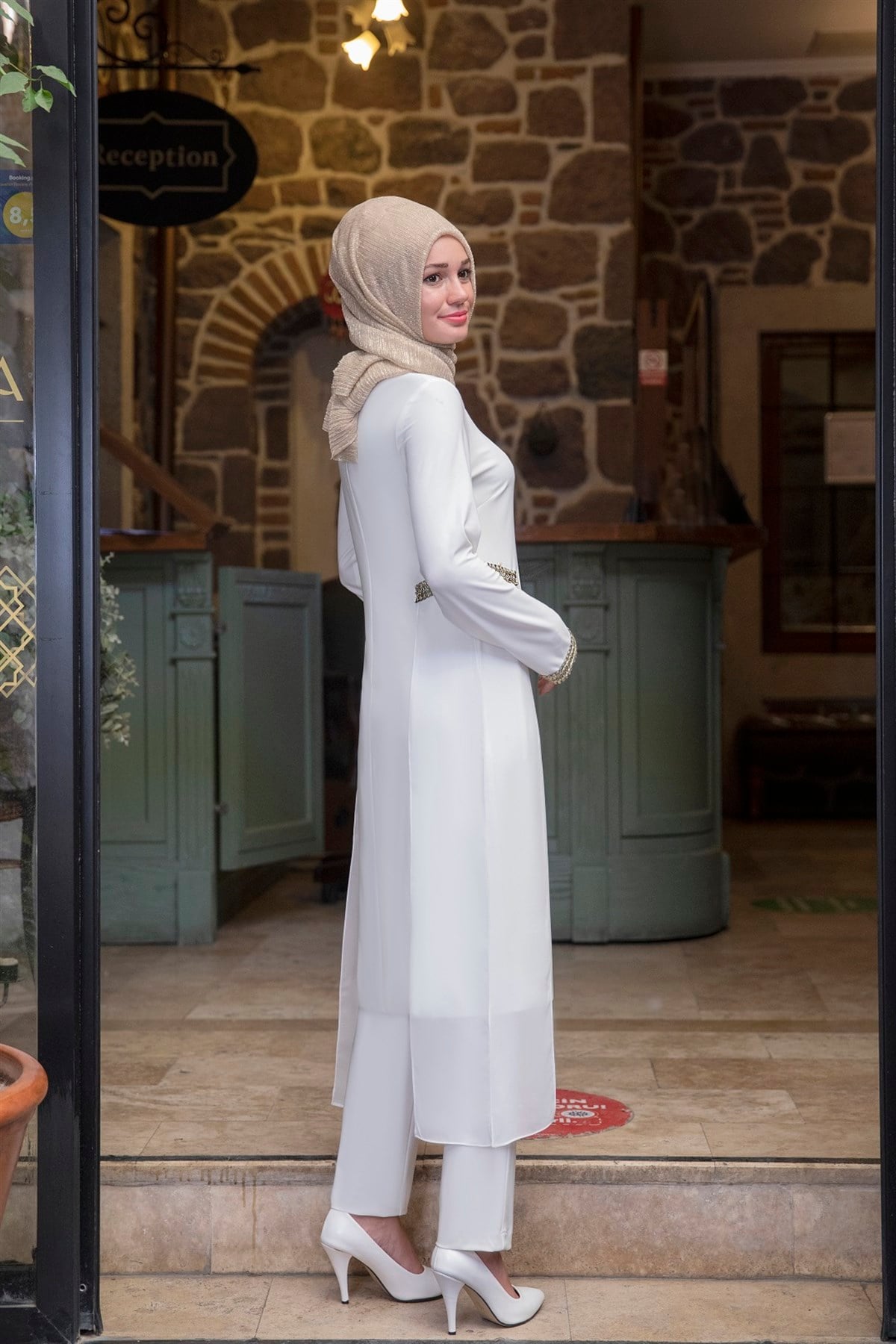Hayal Tesettür Takım Beyaz