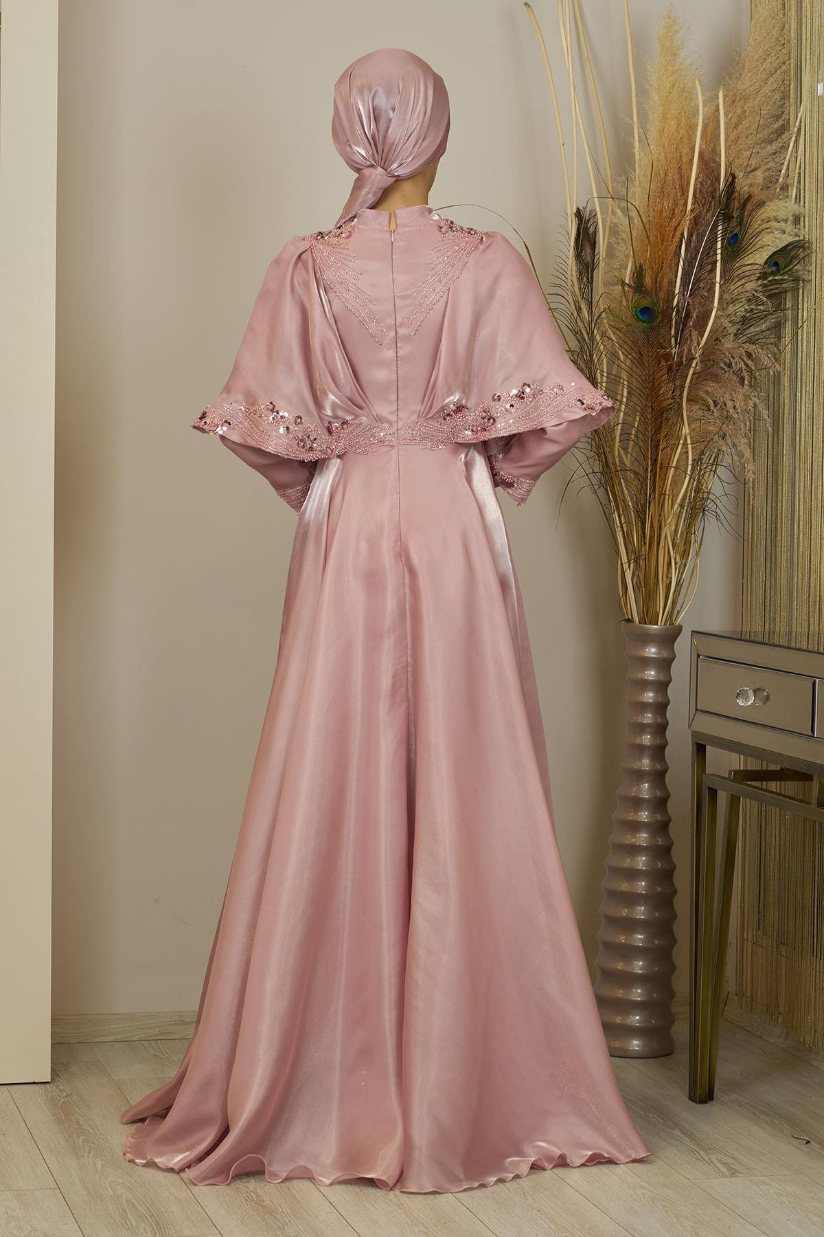 Pelerinli Deniz Abiye - Pudra