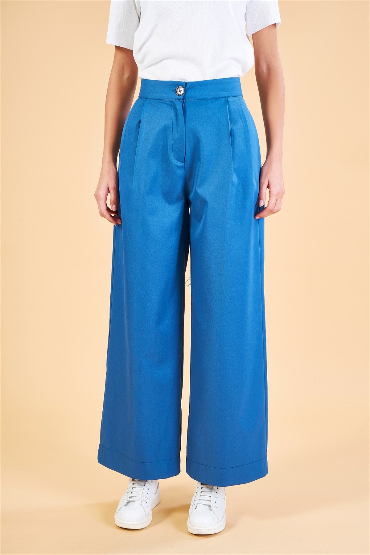 Piennar Damla Bol Paça Pantalon İndigo